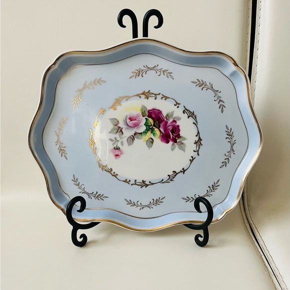Other - Vintage porce light blue tray